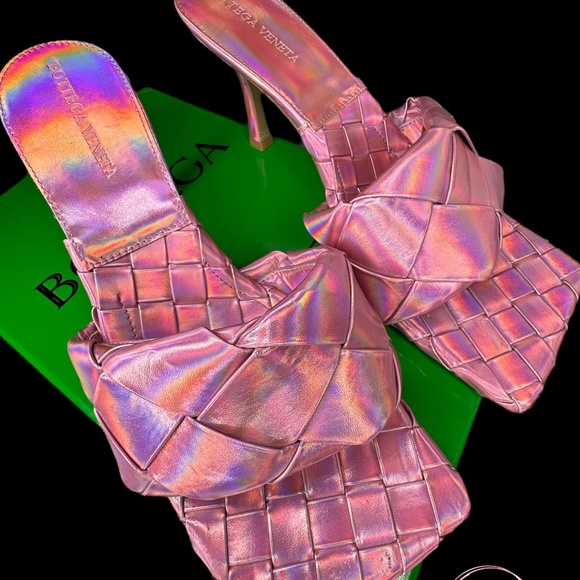 Bottega Veneta Pink Mule Sandals - Picture 3 of 3